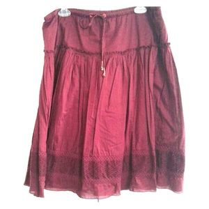 ‼️BOGO ITEM: Maroon AE midi ‘Boho’ Skirt Size 14